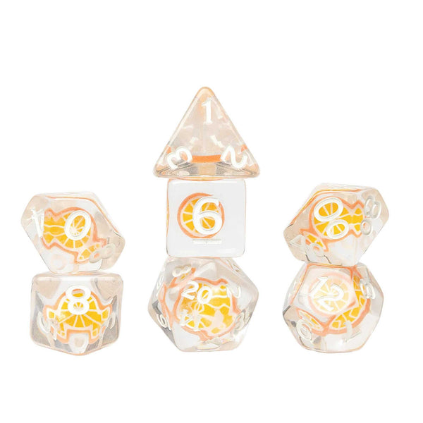 Sirius Dice: Fruit Slice Dice Set - Orange - 1