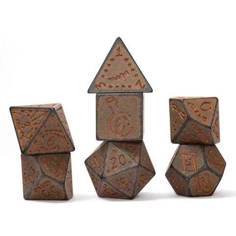 Sirius Dice: Illusory Stone - Granite 7 - Piece Polyhedral Dice Set - Gathering Games