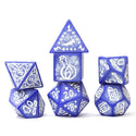 Sirius Dice: Illusory Stone - Purple Agate 7-Piece Polyhedral Dice Set - 2