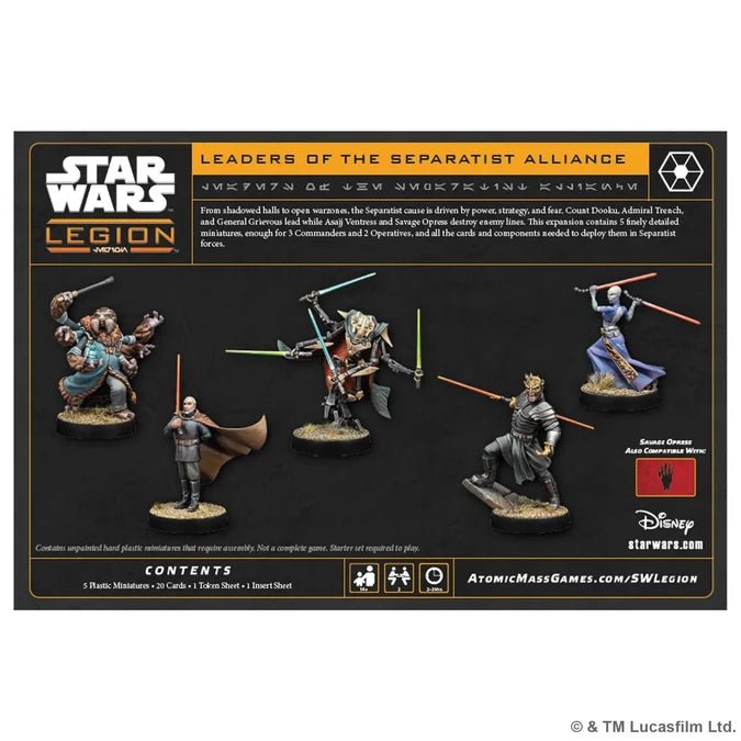 Star Wars: Legion - Leaders of the Separatist Alliance - Gathering Games