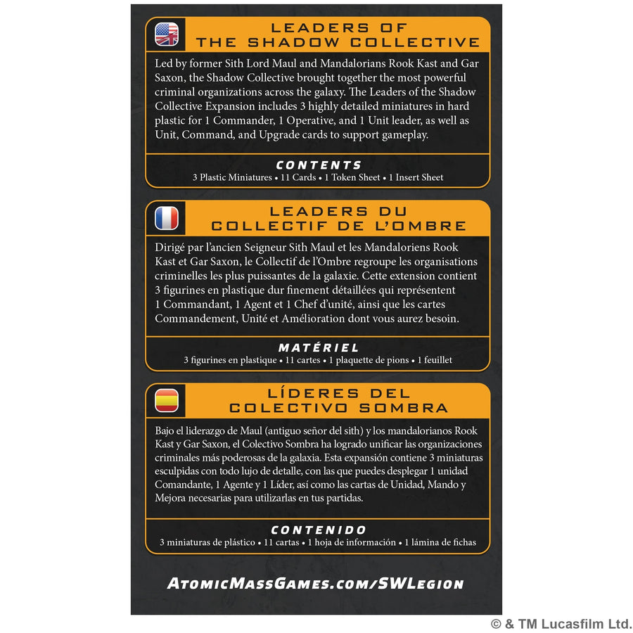 Star Wars: Legion - Leaders of the Shadow Collective - Gathering Games