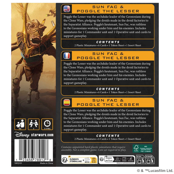 Star Wars: Legion Poggle The Lesser & Sun Fac - 2