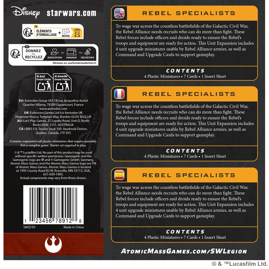 Star Wars: Legion - Rebel Specialists - Gathering Games