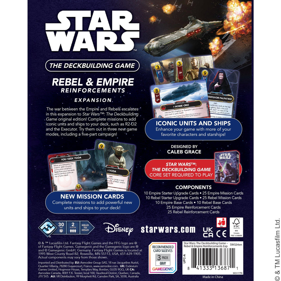 Star Wars: The Deckbuilding Game – Rebel & Empire Reinforcements Expansion - Gathering Games