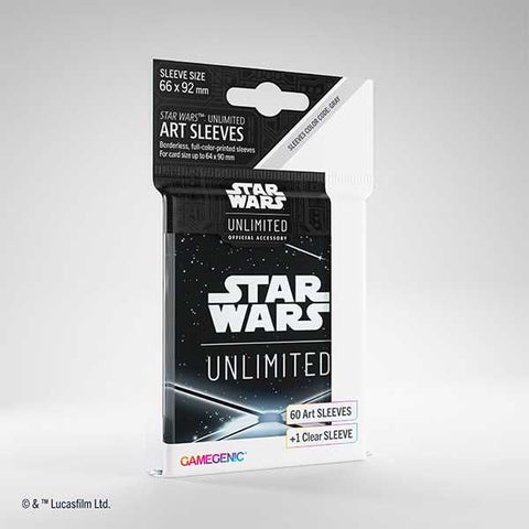 Star Wars: Unlimited Art Sleeves - Card Back Black - Gathering Games