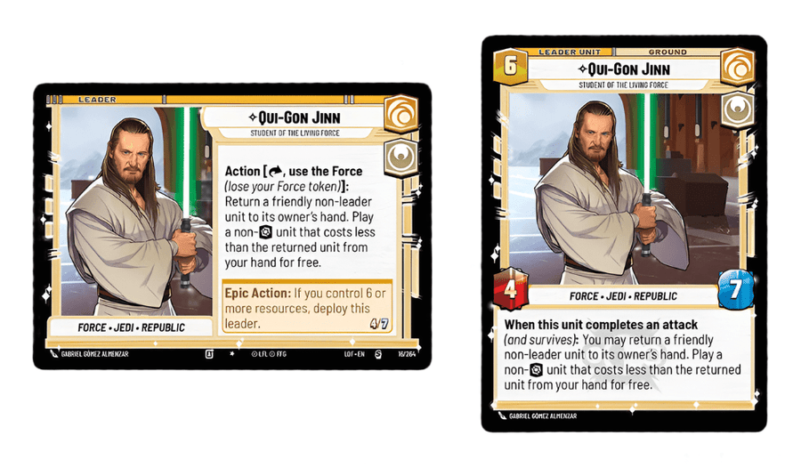 Star Wars: Unlimited - Legends of the Force Spotlight Deck - Qui - Gon Jinn - Gathering Games