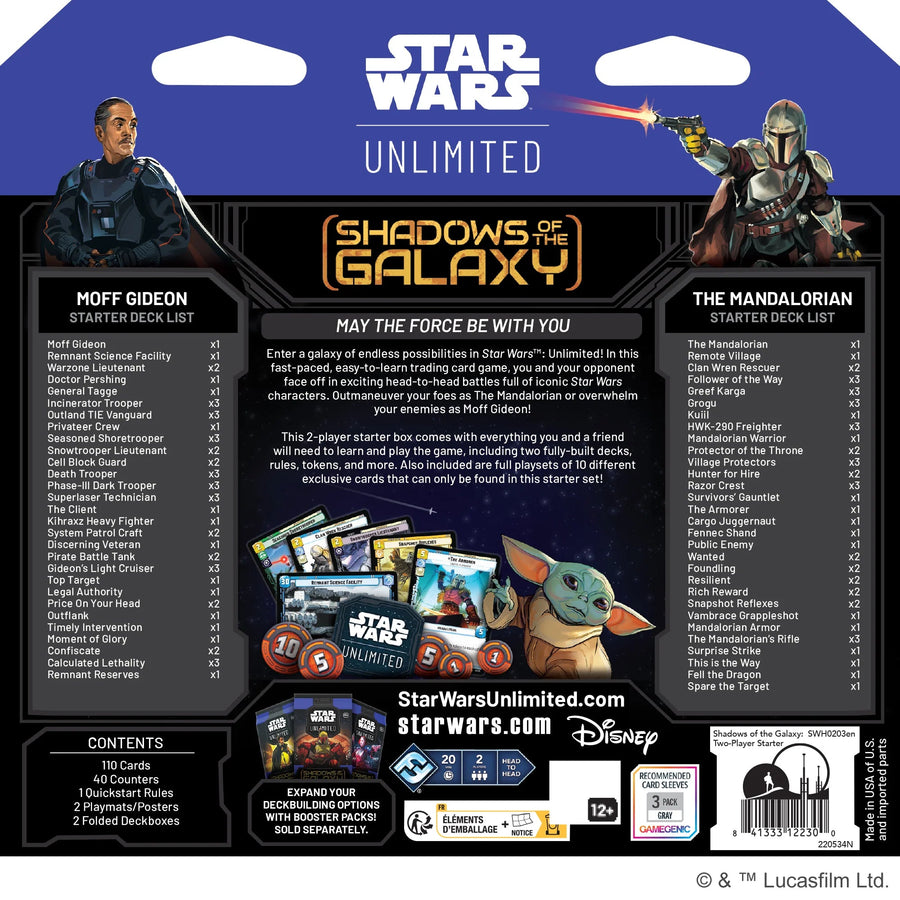 Star Wars: Unlimited - Shadows of the Galaxy Two-Player Starter - Gathering Games