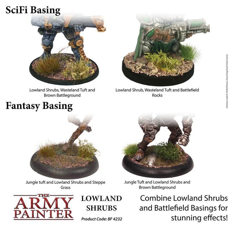 The Army Painter: Battlefield Basing - Lowland Shrubs Tufts - Gathering Games