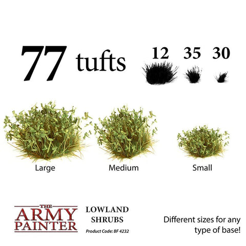 The Army Painter: Battlefield Basing - Lowland Shrubs Tufts - Gathering Games