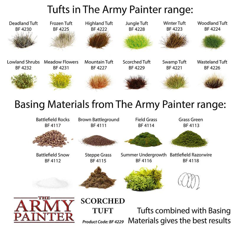 The Army Painter: Battlefield Basing - Scorched Tufts - Gathering Games