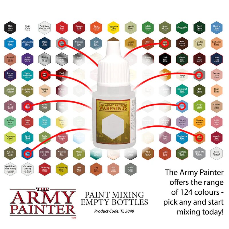 The Army Painter: Paint Mixing Empty Bottles - Gathering Games