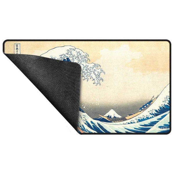 The Great Wave off Kanagawa Black Stitched Playmat - 2
