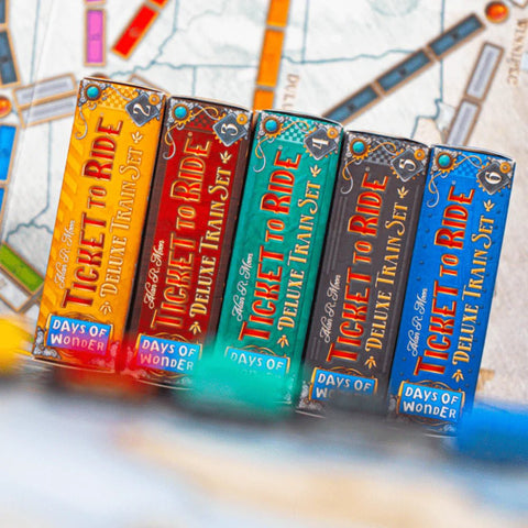 Ticket to Ride: 20th Anniversary Deluxe Complete Train Set (All Five Colours) - Gathering Games