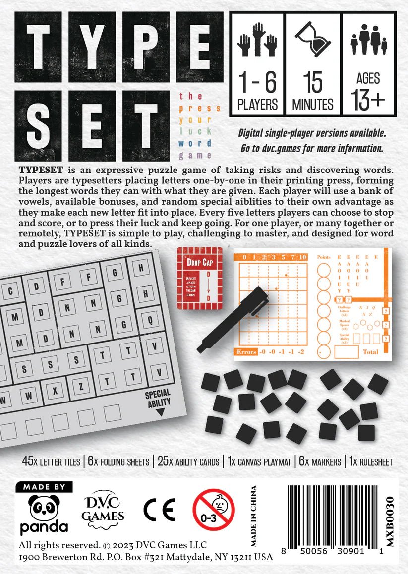 TYPESET - Gathering Games