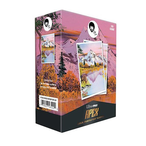 Ultra Pro: 105ct Apex Deck Protector Sleeves - Bob Ross Mighty Mountain Lake - Gathering Games