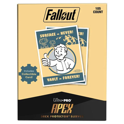 Ultra PRO - Fallout: Vault Boy - Surface - Never! Vault - Forever! Apex Deck Protector Sleeves (105ct) - Gathering Games