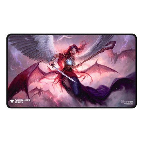 Ultra Pro - Magic The Gathering - Black Stitched Playmat - Commander Series: Kaalia - Gathering Games