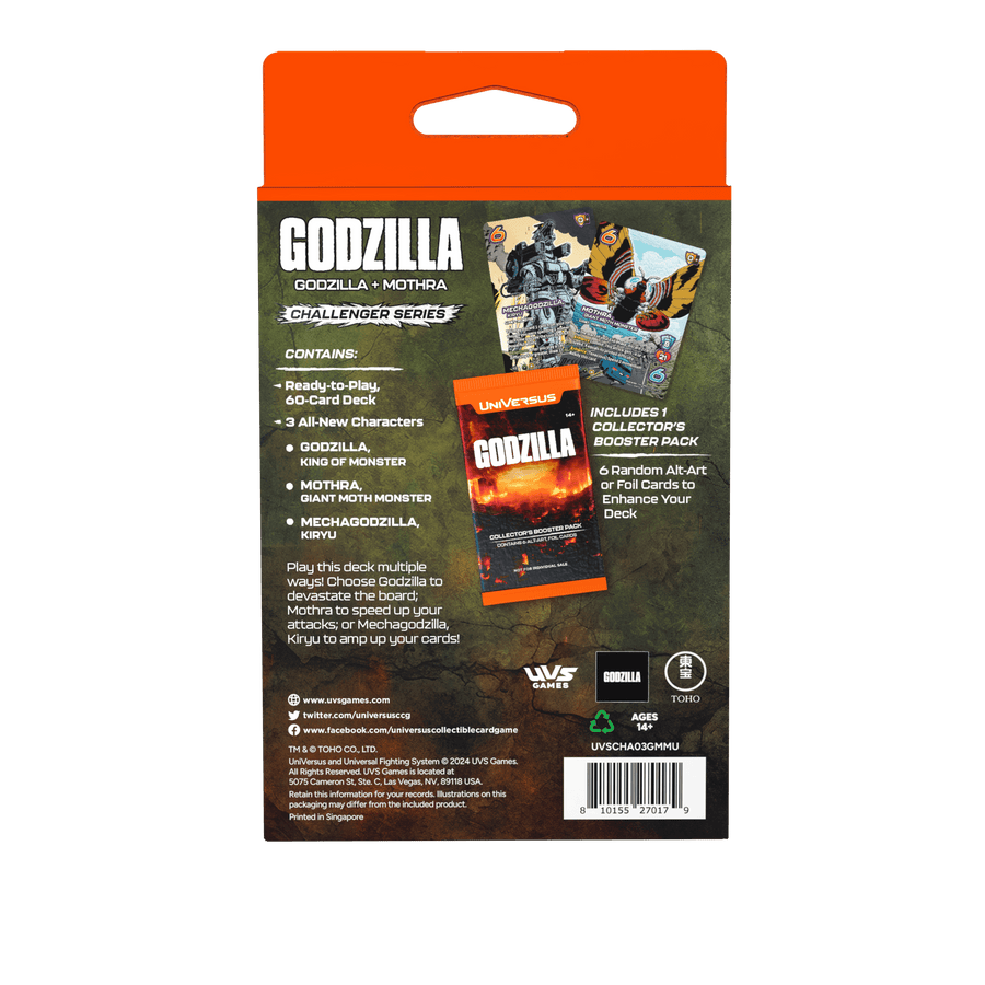 UniVersus CCG: Godzilla Challenger Series - Godzilla & Mothra - Gathering Games