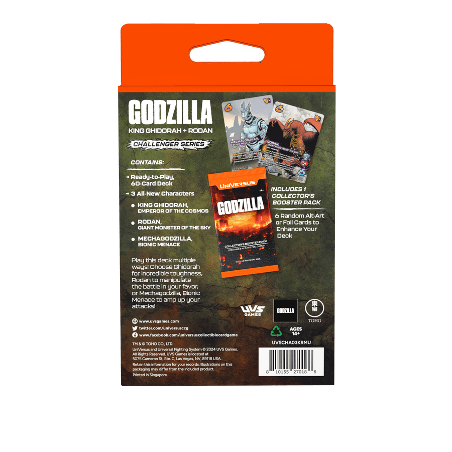 UniVersus CCG: Godzilla Challenger Series - King Ghidorah & Rodan - Gathering Games