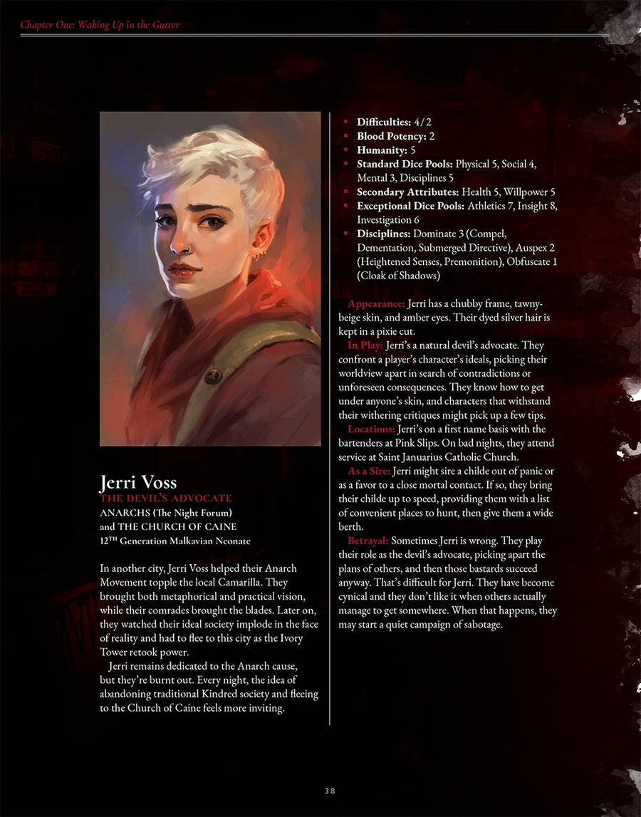 Vampire: The Masquerade RPG 5th Edition Crimson Gutter - Gathering Games