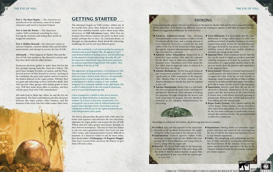Warhammer 40000 Roleplay: Imperium Maledictum - Voll Adventures - Gathering Games