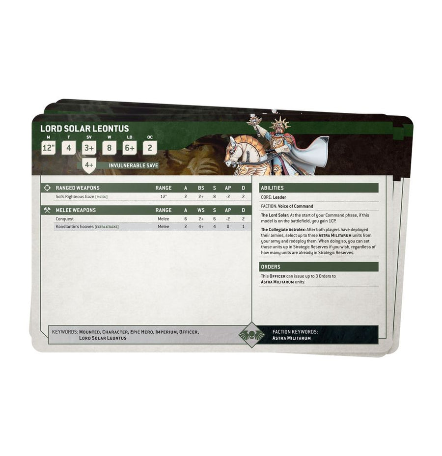 Warhammer 40K: Astra Militarum Datasheet Card - Gathering Games