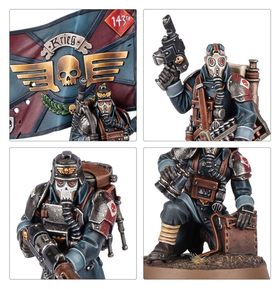 Warhammer 40K: Astra Militarum - Death Korps of Krieg Command Squad - Gathering Games