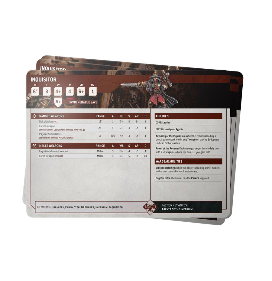 Warhammer 40K: Imperial Agents Datasheet Cards - Gathering Games