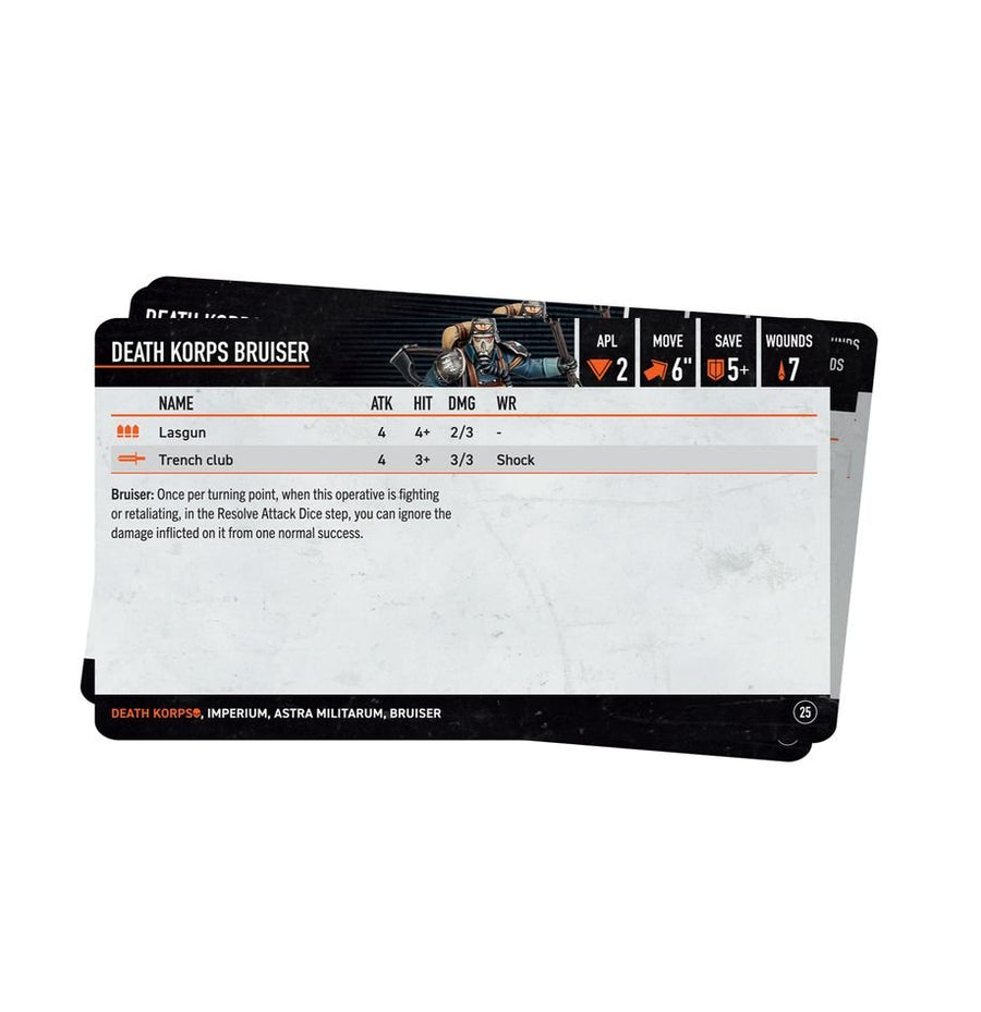 Warhammer 40K Kill Team: Death Korps Datacards - Gathering Games
