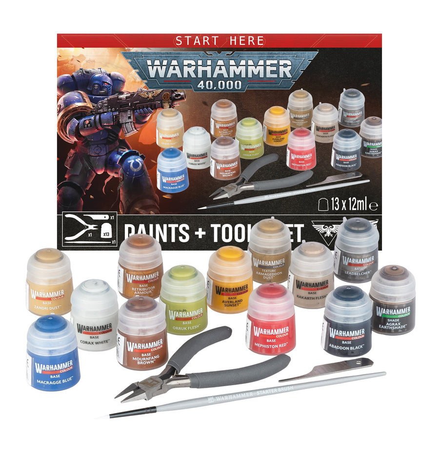 Warhammer 40K: Paints & Tools Set (2026) - Gathering Games
