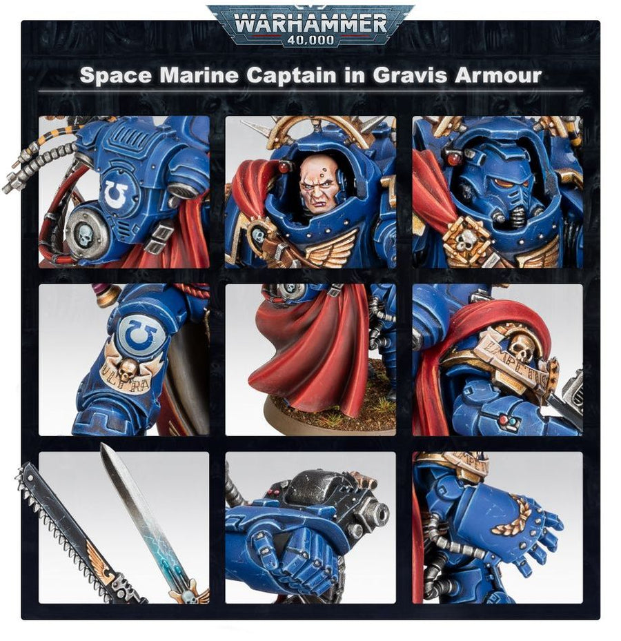 Warhammer 40K: Space Marines - Captain in Gravis Armour - Gathering Games