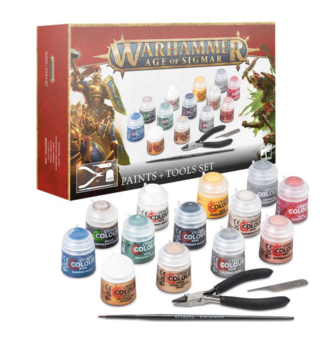 Warhammer Age of Sigmar: Paints + Tools Set - Gathering Games