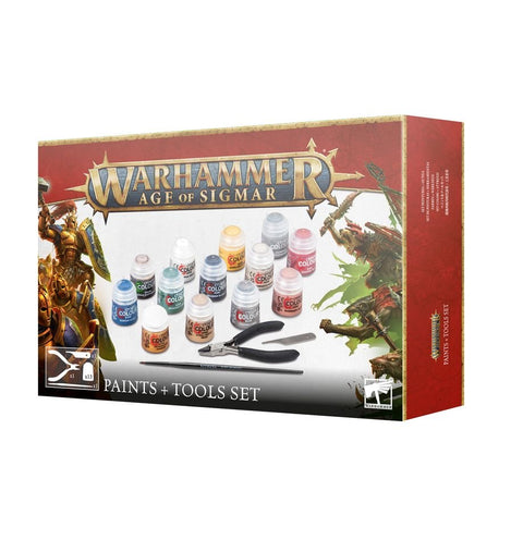 Warhammer Age of Sigmar: Paints + Tools Set - Gathering Games