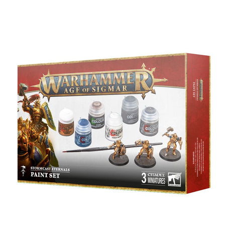 Warhammer Age of Sigmar: Stormcast Eternals Paint Set - Gathering Games