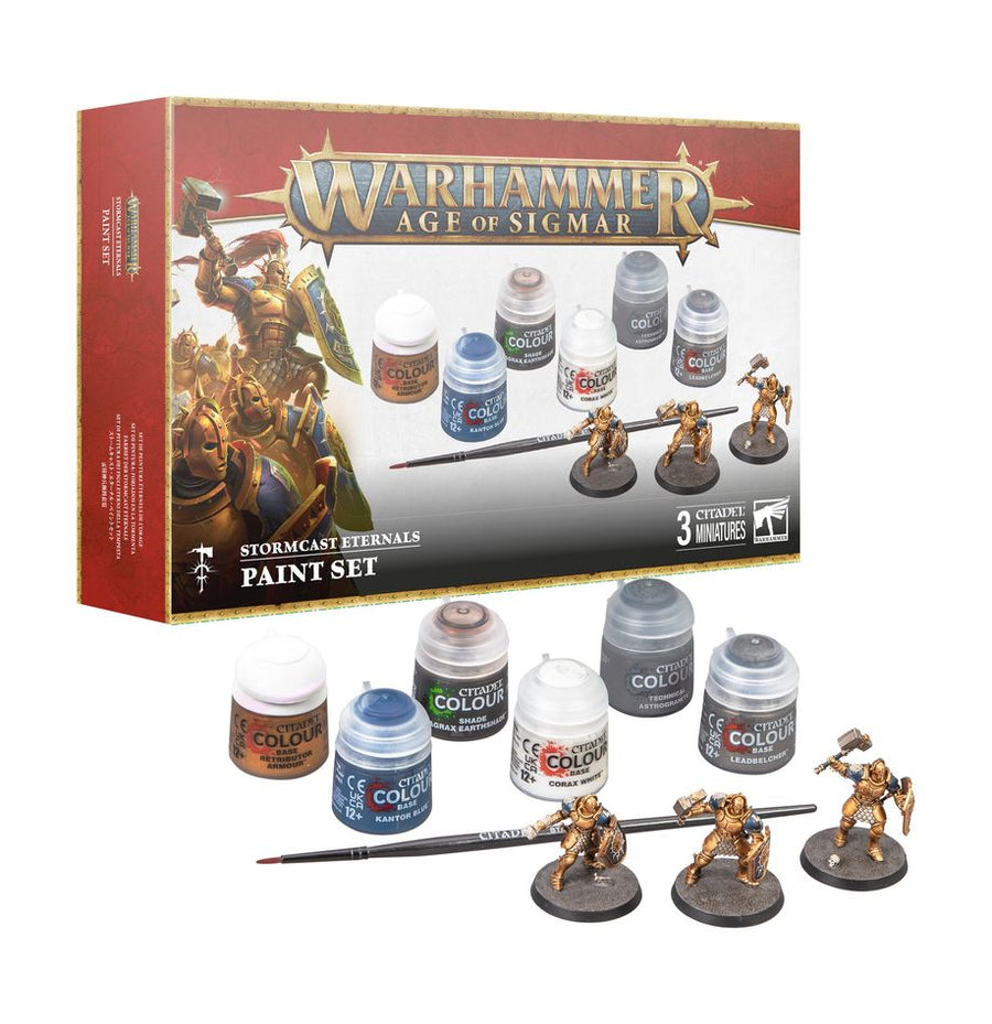 Warhammer Age of Sigmar: Stormcast Eternals Paint Set - Gathering Games