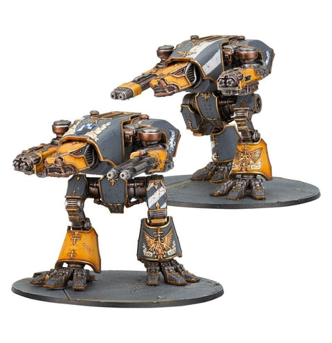 Warhammer Legions Imperialis: Titan Legions - Warhound Scout Titans with Turbo Laster Destructors and Vulcan Mega - Boulters - Gathering Games