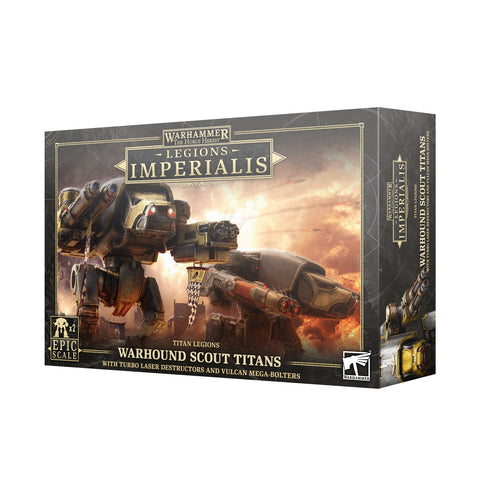 Warhammer The Horus Heresy Legions Imperialis: Titan Legions - Warhound Scout Titans with Turbo Laster Destructors and Vulcan Mega-Boulters - Gathering Games