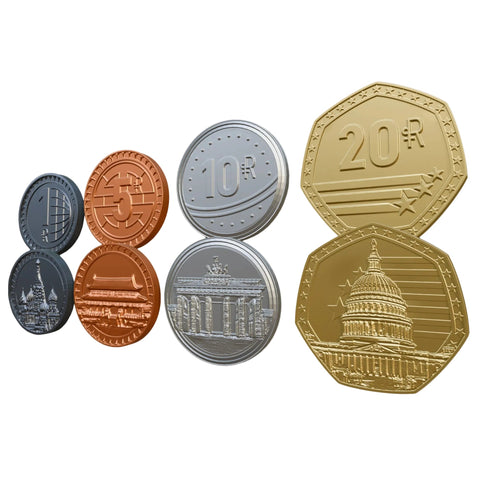 World Order: 85 Deluxe Metal Coins - Gathering Games