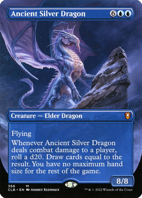 Ancient Silver Dragon (Borderless Art) - Gathering Games