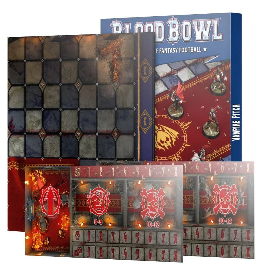 Blood Bowl: Vampire Team - Double-sided Pitch and Dugouts Set - Gathering Games