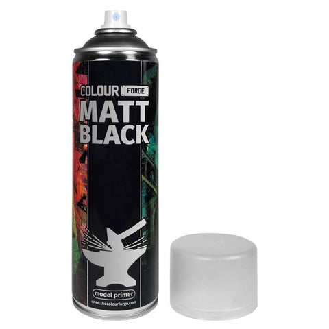 Colour Forge: Matt Black Spray (500ml) - Gathering Games