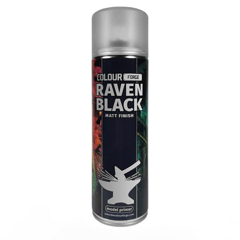 Colour Forge: Raven Black Spray (500ml) - Gathering Games
