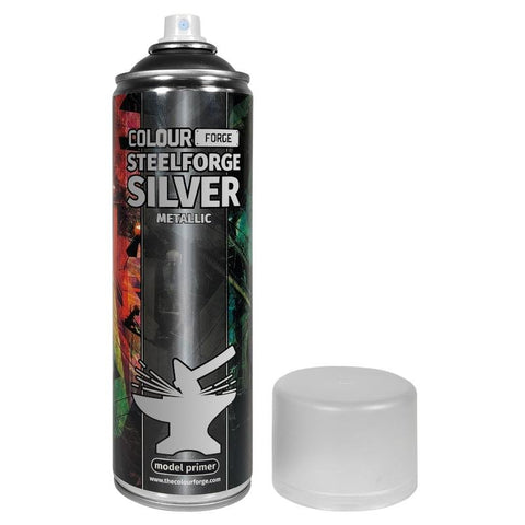 Colour Forge: Steelforge Silver Spray (500ml) - Gathering Games