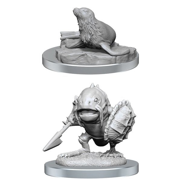 D&D Nolzur's Marvelous Miniatures: Locathah & Seal (W20) - Gathering Games
