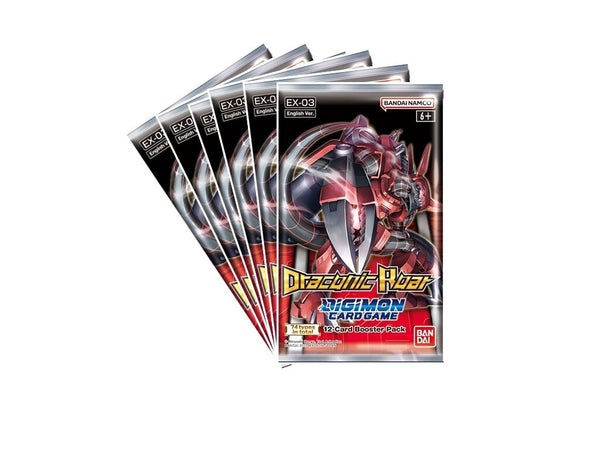 Digimon Card Game: Draconic Roar (EX-03) 6 x Booster Packs - 1