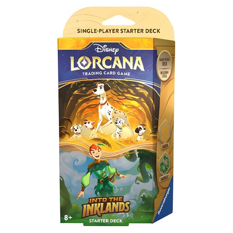 Disney Lorcana: Into The Inklands Starter Deck - Pongo and Peter Pan - Gathering Games