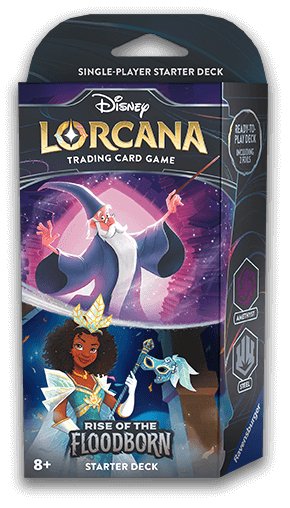 Disney Lorcana: Rise Of The Floodborn Starter Deck - Merlin & Tiana - Gathering Games
