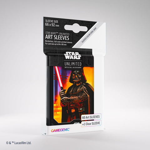 Gamegenic Star Wars Unlimited Art Sleeves: Darth Vader - Gathering Games