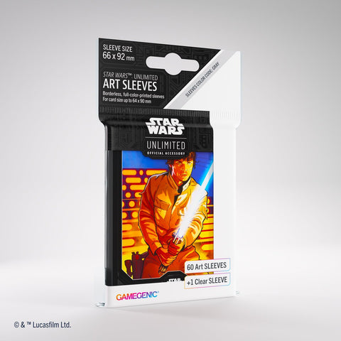 Gamegenic Star Wars Unlimited Art Sleeves: Luke Skywalker - Gathering Games
