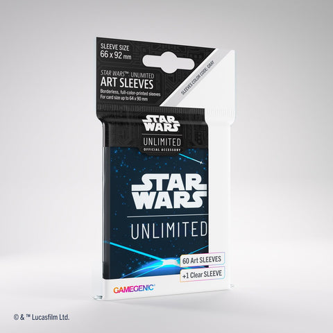 Gamegenic Star Wars Unlimited Art Sleeves: Space Blue - Gathering Games